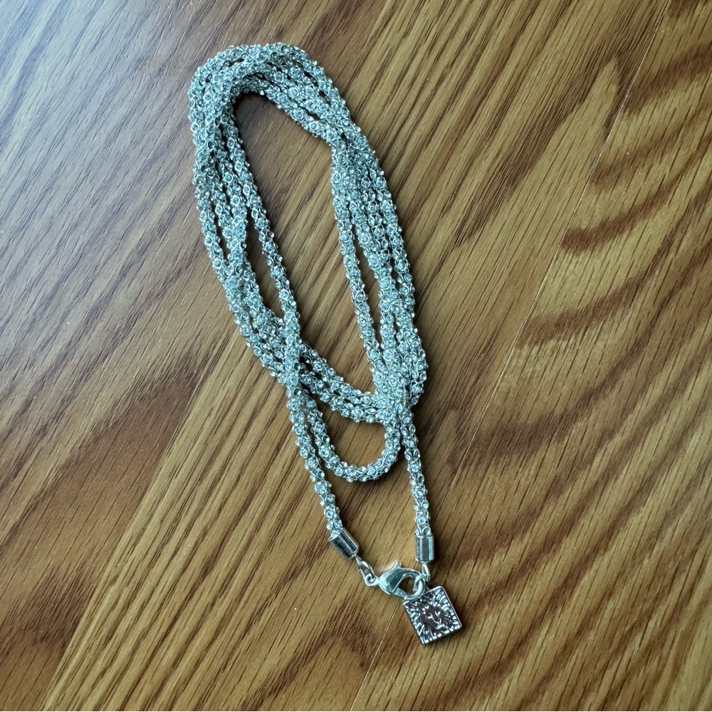 Anne Klein Long Elegant Silver Necklace